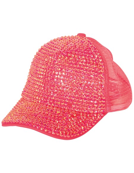 Casquette sequins couleurs fluo réglable