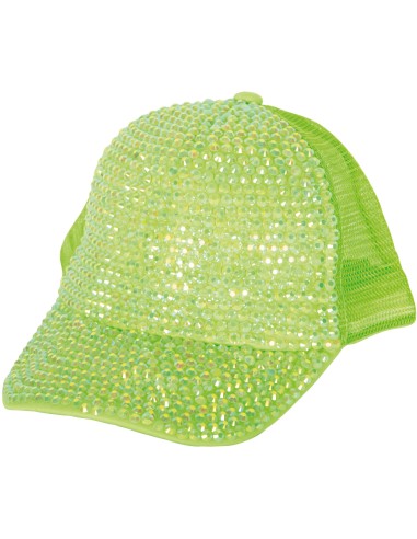 Casquette sequins couleurs fluo réglable