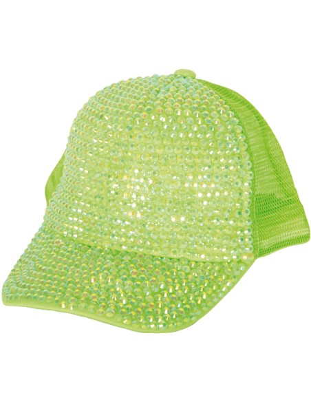 Casquette sequins couleurs fluo réglable