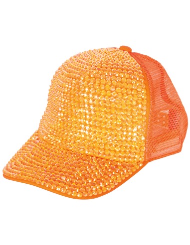Casquette sequins couleurs fluo réglable