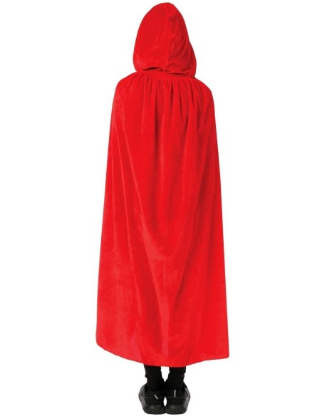Cape rouge velours avec capuche