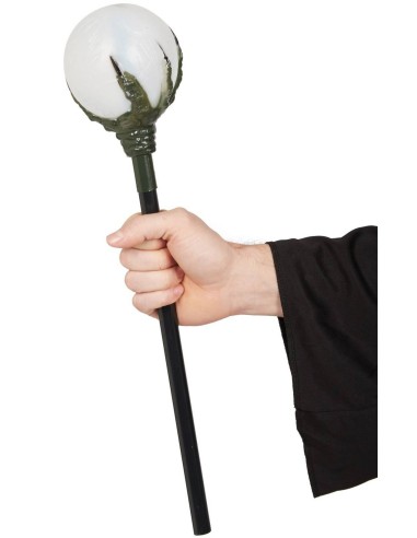 Bâton sorcier avec main et boule