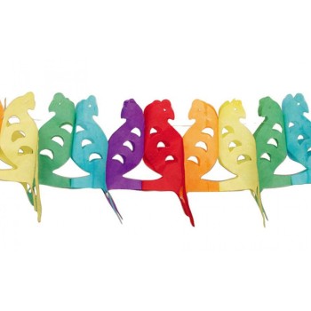 Guirlande perroquets multicolores 6m
