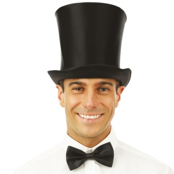 Chapeau haut de forme satiné noir