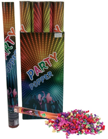 Canon à confettis multicolore géant