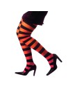 Collants sorcière adulte rayés