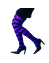 Collants sorcière adulte rayés
