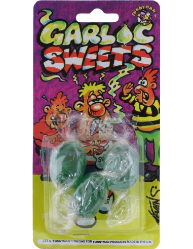3 bonbons goût ail
