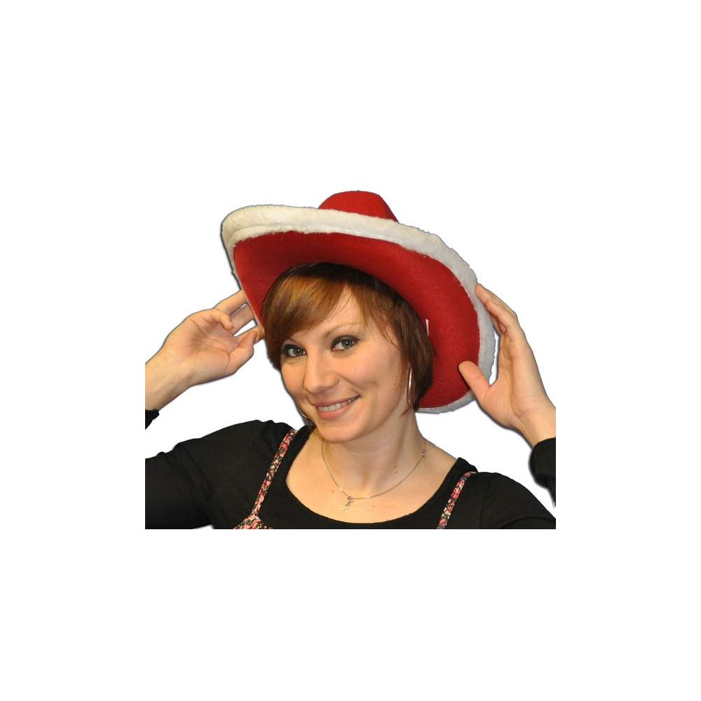 Chapeau cow-boy rouge
