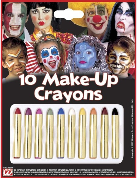 10 crayons maquillage couleurs