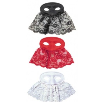 loup domino avec bavette dentelle