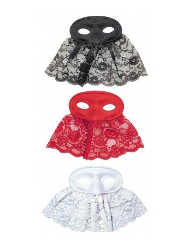 loup domino avec bavette dentelle
