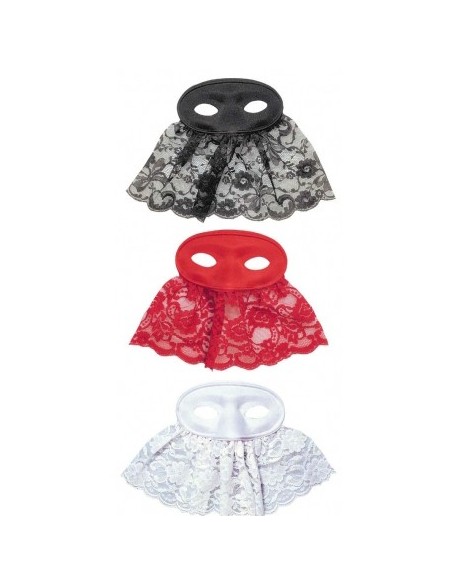 loup domino avec bavette dentelle
