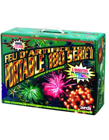Feu d'artifice portable 180 - prêt à allumer
