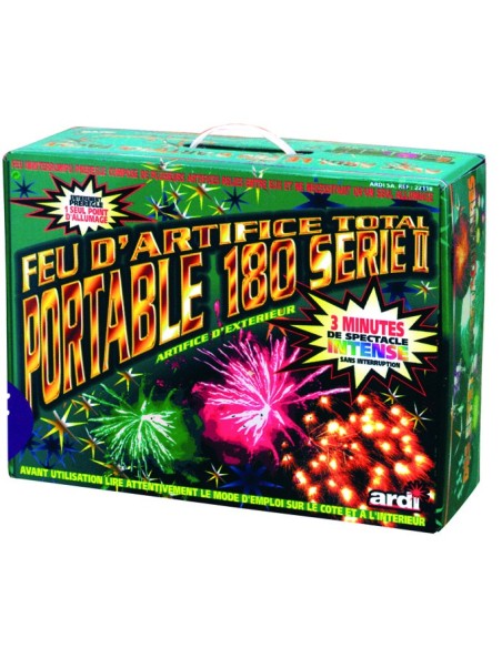 Feu d'artifice portable 180 - prêt à allumer