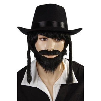 Chapeau rabin avec papillotes