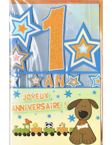 Carte Joyeux Anniversaire 1 an