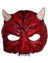 Masque demi visage démon rouge
