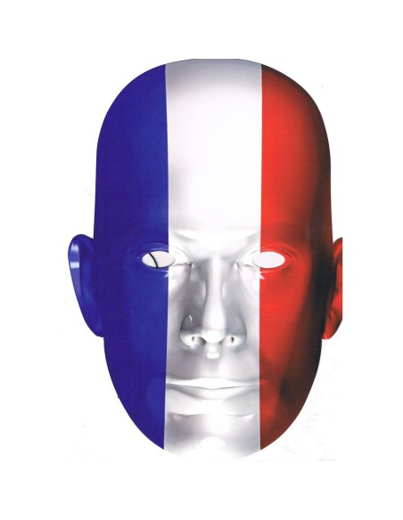 Masque visage bleu blanc rouge