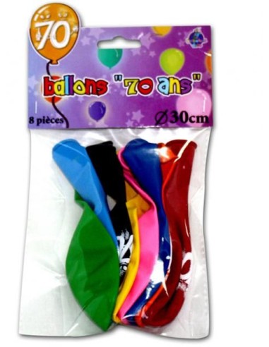8 ballons anniversaire 70 ans