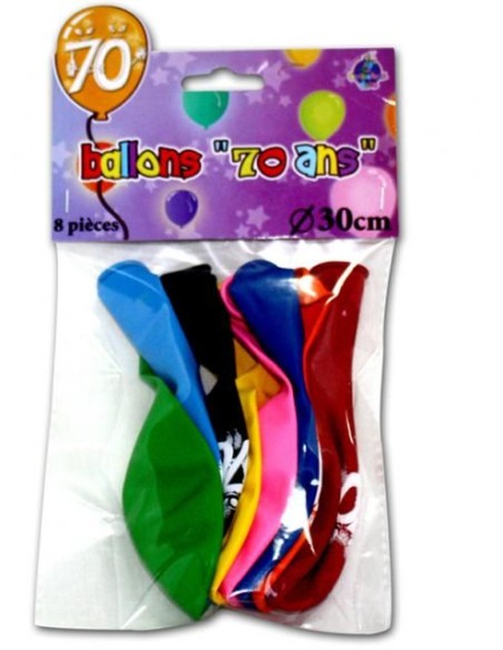 8 ballons anniversaire 70 ans