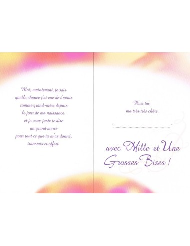 Carte ma chère grand-mère