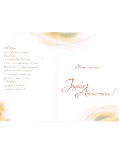 Carte anniversaire 30 ans