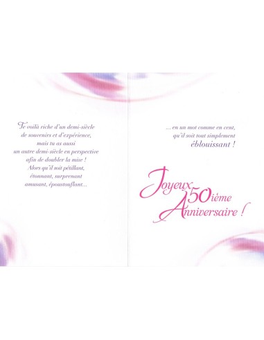 Carte anniversaire 50 ans