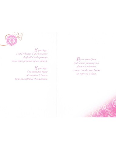 Carte félicitations pour votre mariage