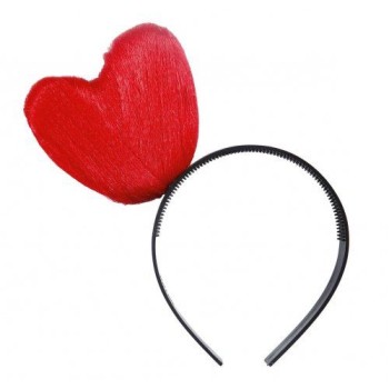 Serre-tête avec coeur rouge géant