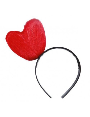 Serre-tête avec coeur rouge géant