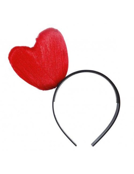 Serre-tête avec coeur rouge géant