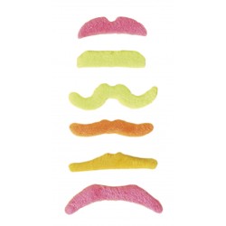 6 moustaches fluos formes...