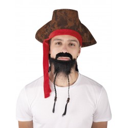 Moustache avec barbe pirate...