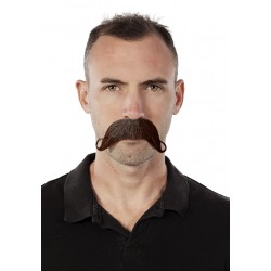 Moustache dandy marron