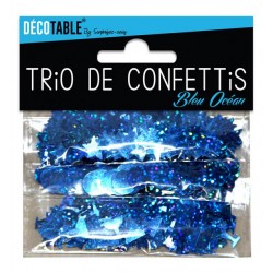 Trio de confettis bleu