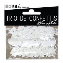 Trio de confettis blanc