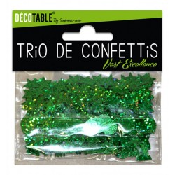 Trio de confettis vert