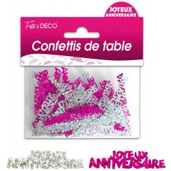 Confettis de table rose...