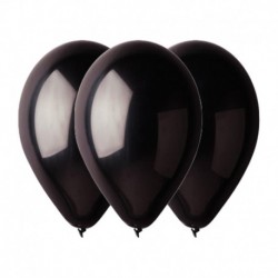 100 ballons noirs 30 cm